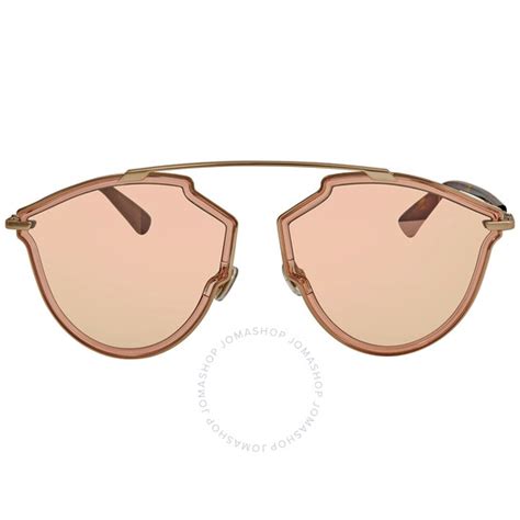 Dior Ladies Gray Rose Gold Pilot Sunglasses 